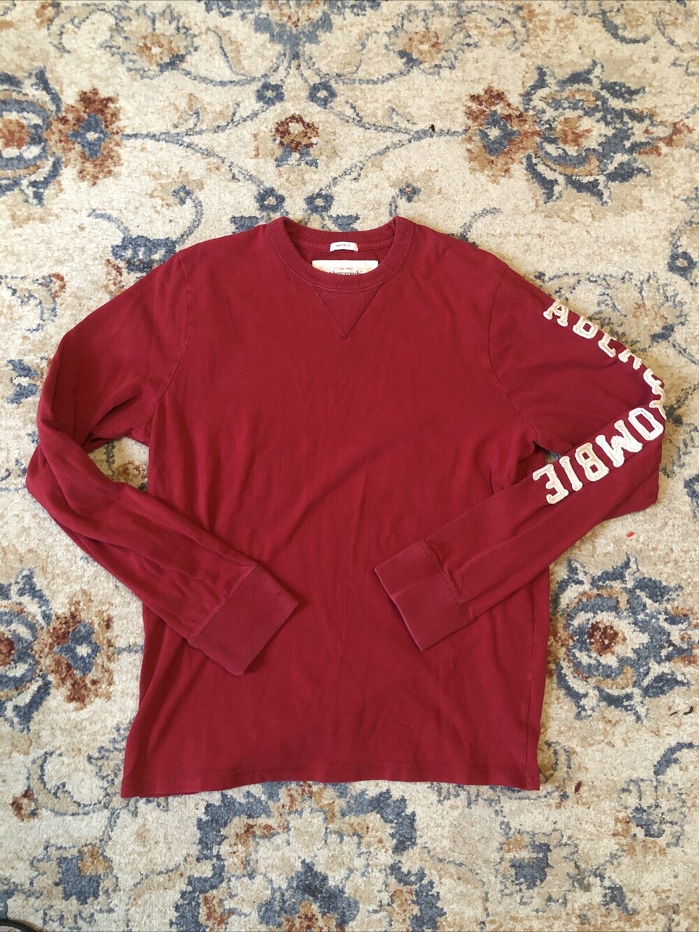 Abercrombie & Fitch Mens Long Sleeve T Shirt Size XXL Muscle Spellout Logo